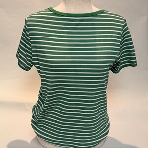 Emerald Striped Short Sleeve Top